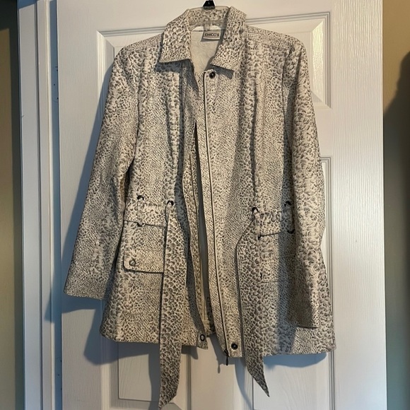 Chico's Jackets & Blazers - Chico’s women’s faux snakeskin trench coat jacket size small